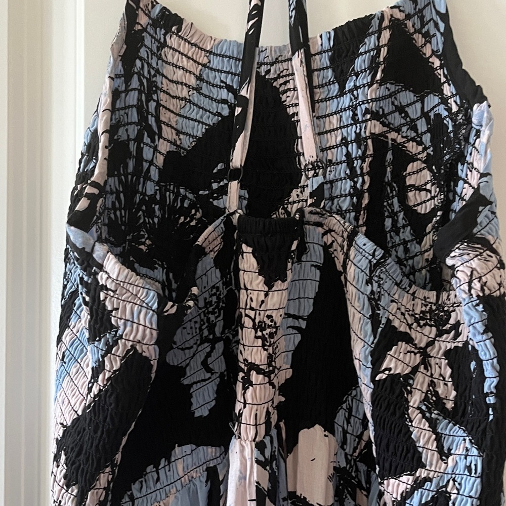 🦋 Free People Black and Blue Floral Maxi Dress 💐 - Picture 5 of 6